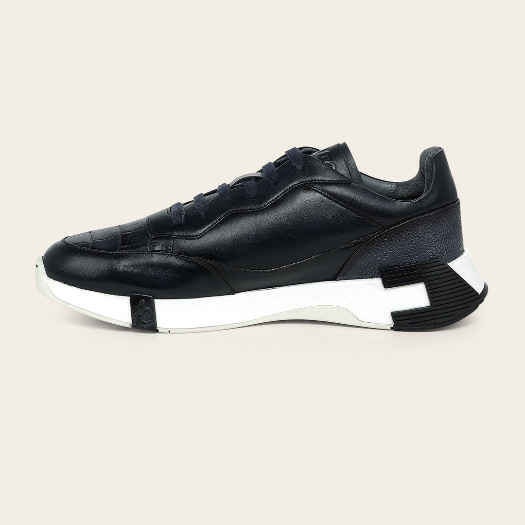Tenis en piel genuina de alligator  para caballero  edición limitada 2026