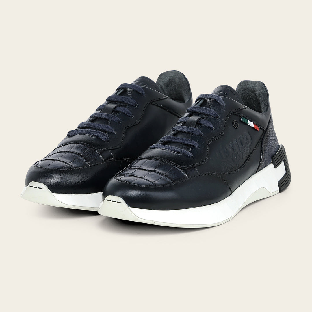 Tenis en piel genuina de alligator  para caballero  edición limitada 2026