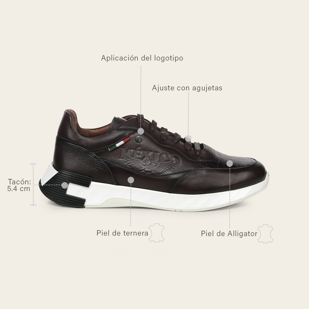 Tenis en piel genuina de niloticus para caballero edición limitada 2026