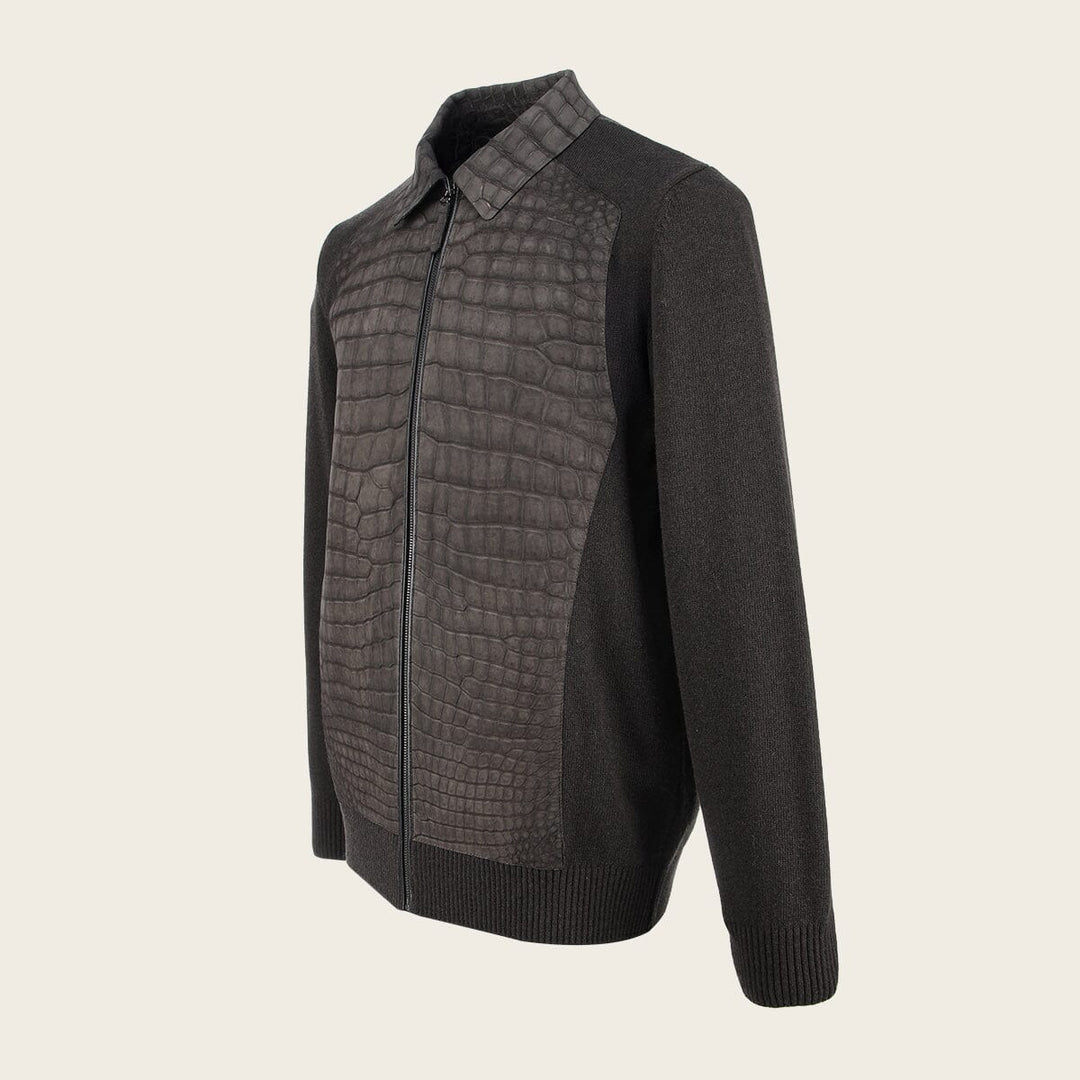 Chamarra en piel genuina de cocodrilo para caballero Chamarras 
