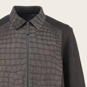 Chamarra en piel genuina de cocodrilo para caballero Chamarras 