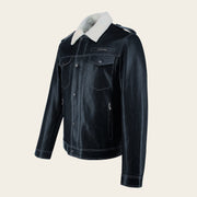 Chamarra en piel genuina de cordero para caballero Chamarras 