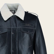 Chamarra en piel genuina de cordero para caballero Chamarras 