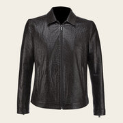 Chamarra Full exotic en piel genuina de avestruz para caballero Chamarras 