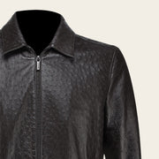 Chamarra Full exotic en piel genuina de avestruz para caballero Chamarras 