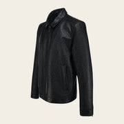 Chamarra Full exotic en piel genuina de avestruz para caballero Chamarras 