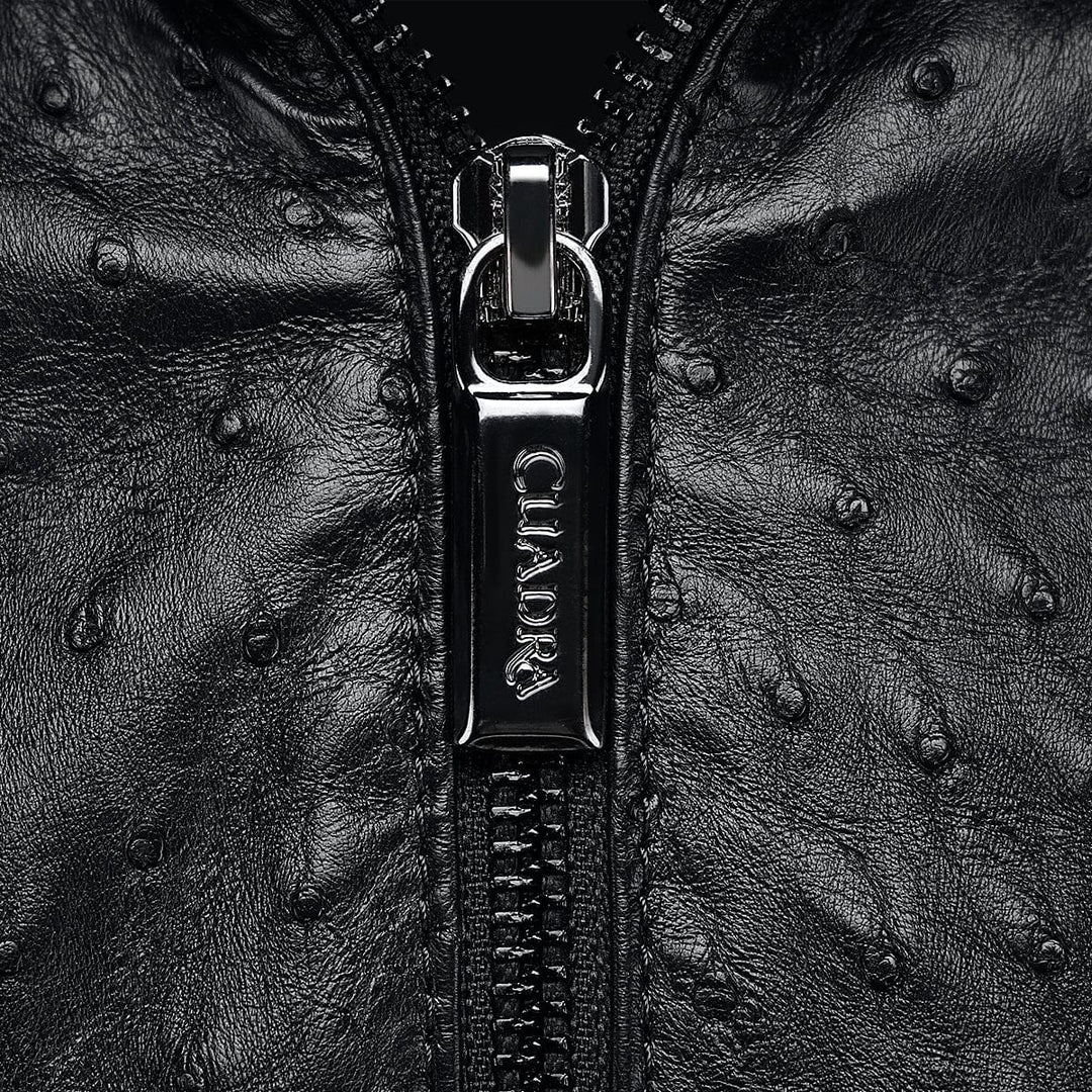 Chamarra Full exotic en piel genuina de avestruz para caballero Chamarras 