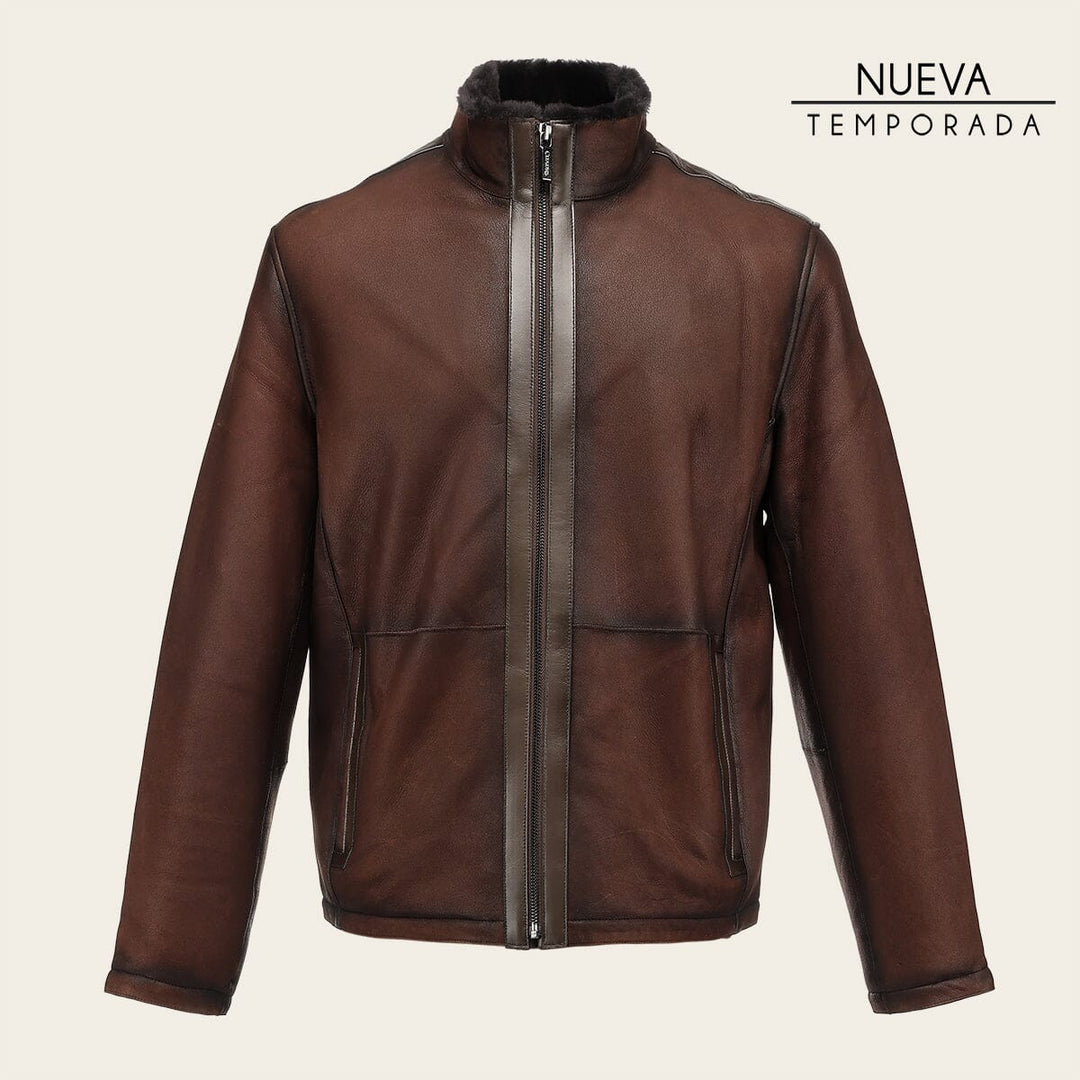 Chamarra en piel genuina de cordero para caballero Chamarras 
