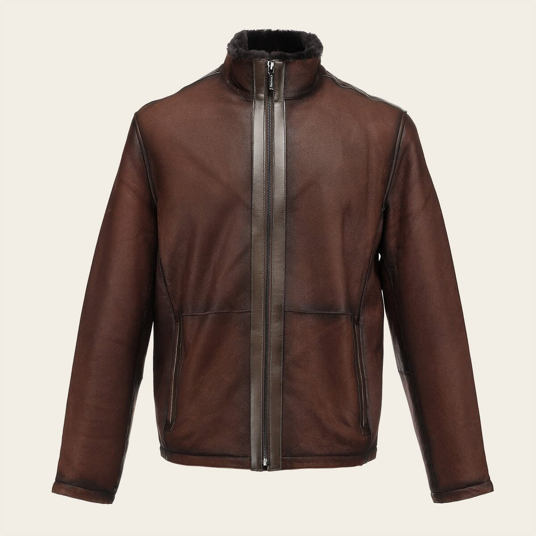 Chamarra en piel genuina de cordero para caballero Chamarras 