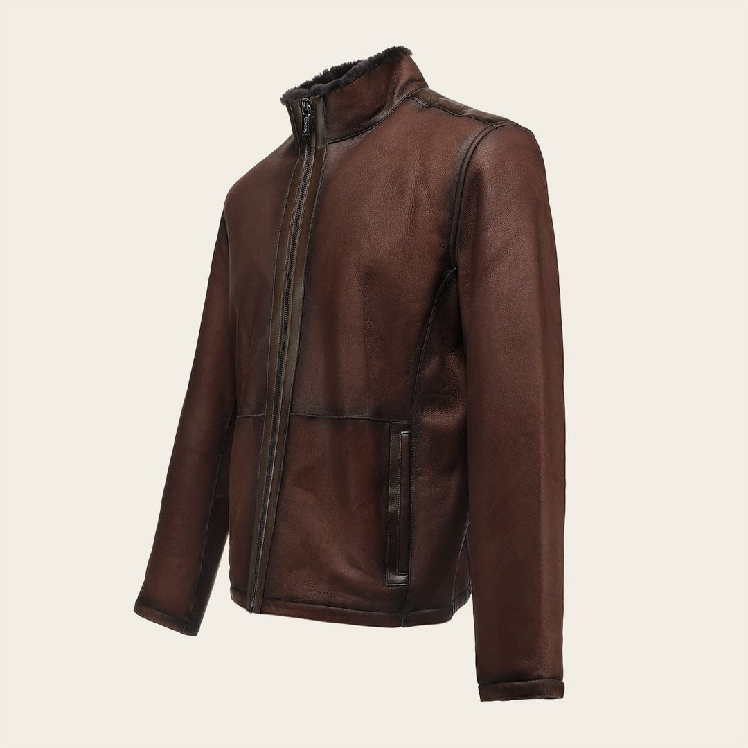 Chamarra en piel genuina de cordero para caballero Chamarras 