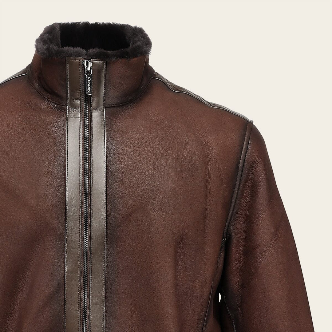 Chamarra en piel genuina de cordero para caballero Chamarras 