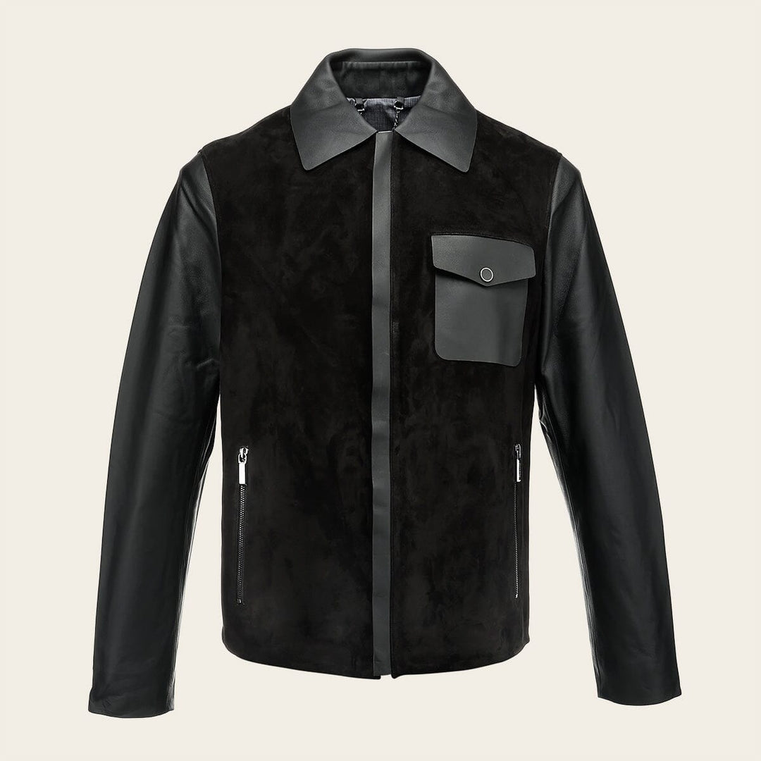 Chamarra en piel genuina de cordero para caballero Camisola 