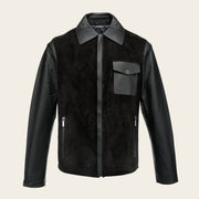 Chamarra en piel genuina de cordero para caballero Camisola 