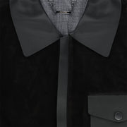 Chamarra en piel genuina de cordero para caballero Camisola 