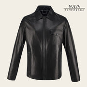 Chamarra en piel genuina de ovino para caballero Chamarras 