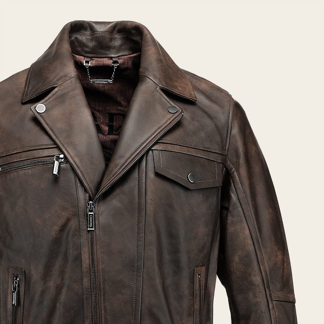 Chamarra en piel genuina de cordero para caballero Chamarras 