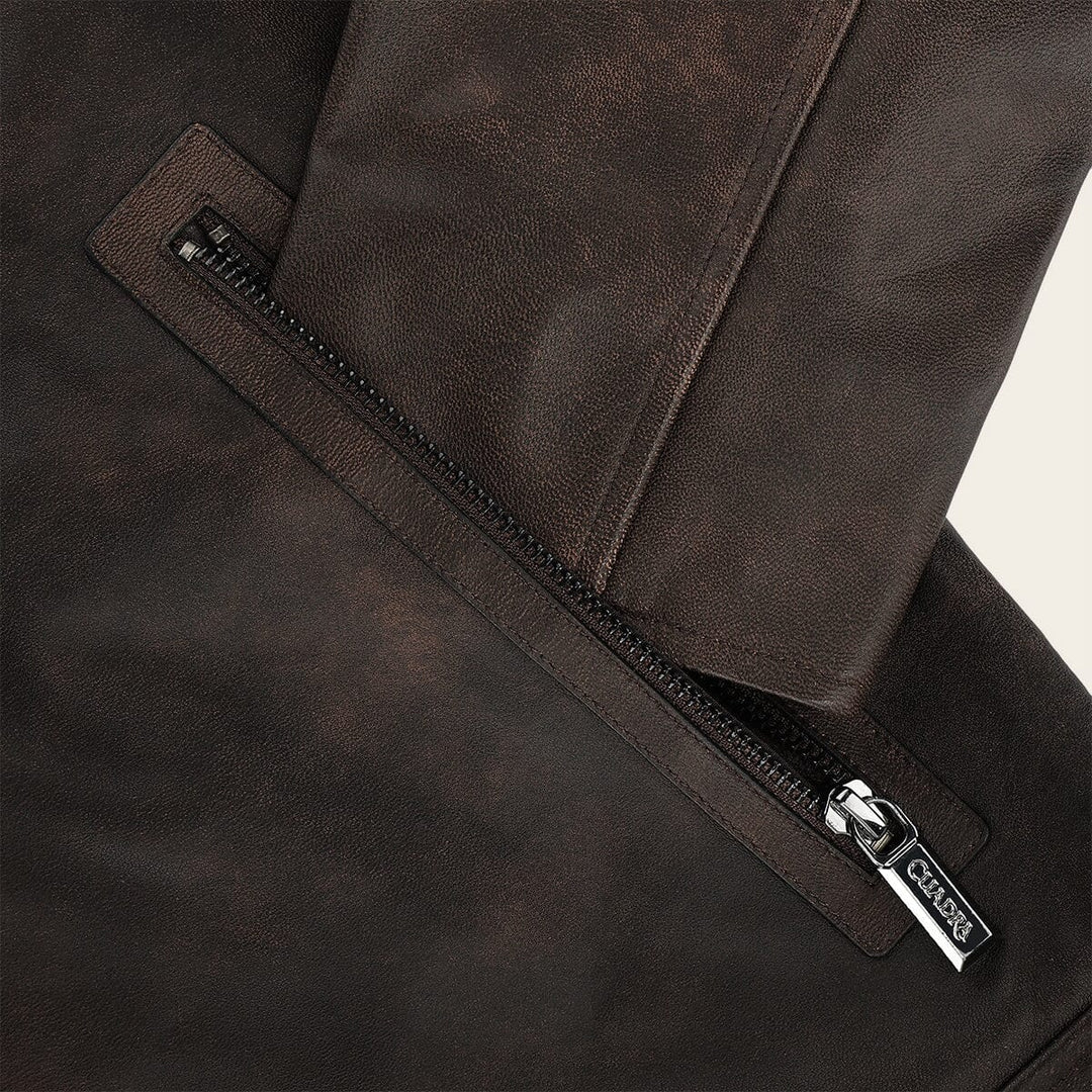 Chamarra en piel genuina de cordero para caballero Chamarras 