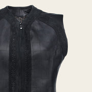 Chaleco para dama en piel de ovino. Chalecos 