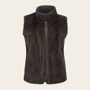 Chaleco de visón y cachemira para dama Chalecos 