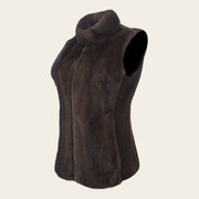 Chaleco de visón y cachemira para dama Chalecos 