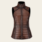 Chaleco para dama en piel de ovino Chalecos 