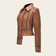 Chamarra corta en piel genuina de ovino Chamarras 