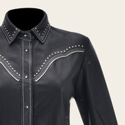 Camisola en piel genuina de ovino para dama Camisola 