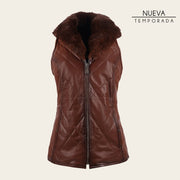 Chaleco para dama con pelo de conejo. Chalecos 