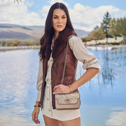 Chaleco para dama con pelo de conejo. Chalecos 