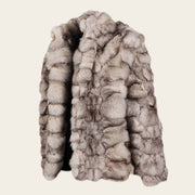 Abrigo con pelo genuino para dama Chamarras 