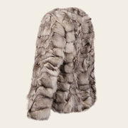 Abrigo con pelo genuino para dama Chamarras 