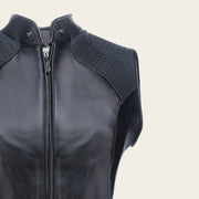 Chaleco en piel genuina de ovino para dama Chalecos 