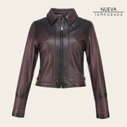 Chamarra en piel genuina de ovino para dama Chamarras 