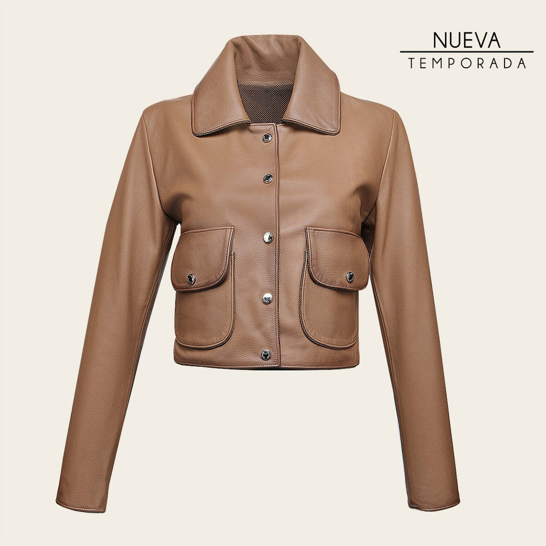 Chamarra en piel genuina de ovino para dama Chamarras 