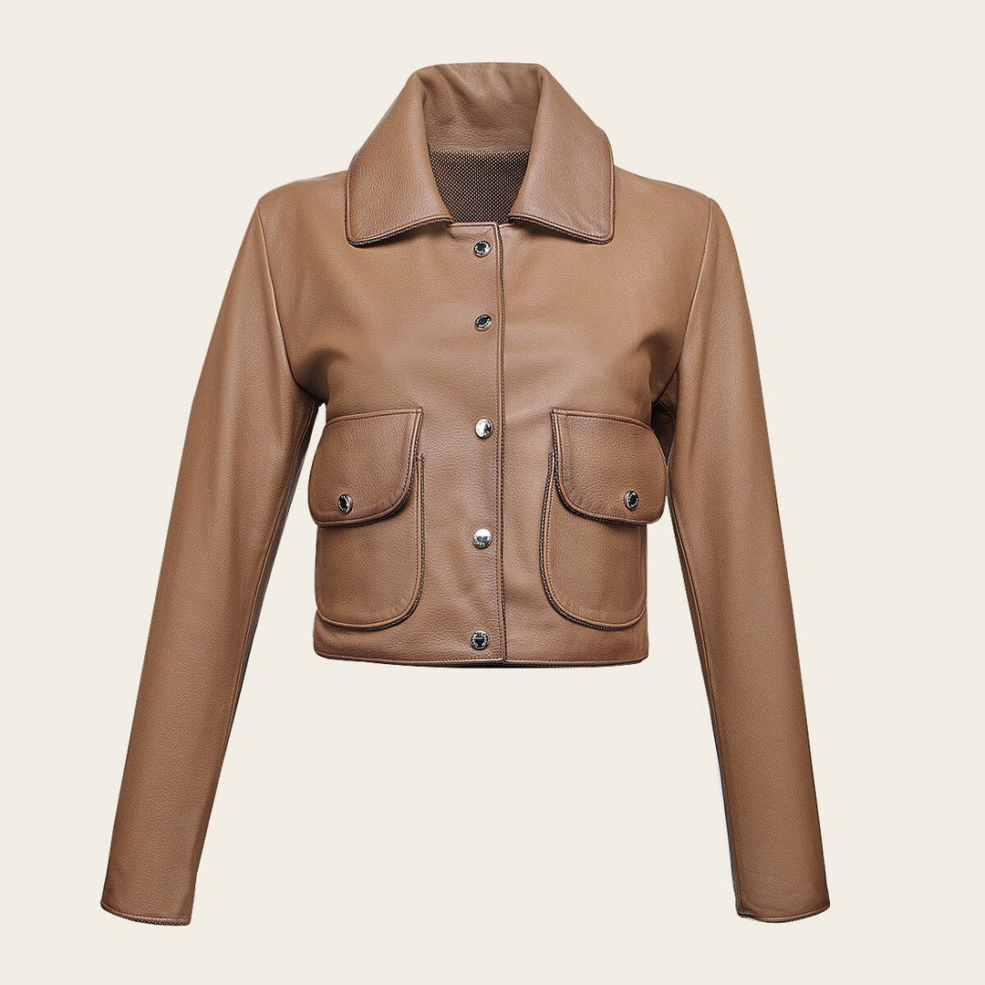 Chamarra en piel genuina de ovino para dama Chamarras 