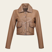 Chamarra en piel genuina de ovino para dama Chamarras 