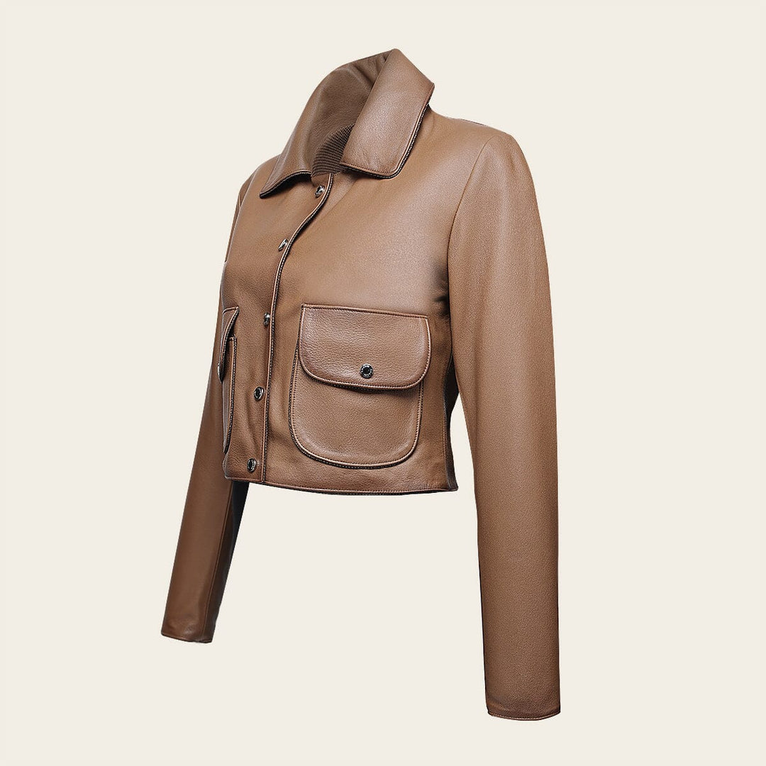 Chamarra en piel genuina de ovino para dama Chamarras 