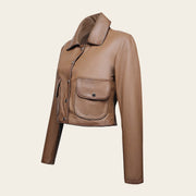 Chamarra en piel genuina de ovino para dama Chamarras 