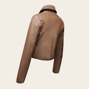 Chamarra en piel genuina de ovino para dama Chamarras 