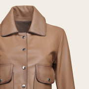 Chamarra en piel genuina de ovino para dama Chamarras 