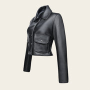 Chamarra en piel genuina de ovino para dama Chamarras 