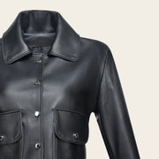 Chamarra en piel genuina de ovino para dama Chamarras 