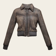 Chamarra en piel genuina de ovino para dama Chamarras 