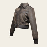 Chamarra en piel genuina de ovino para dama Chamarras 