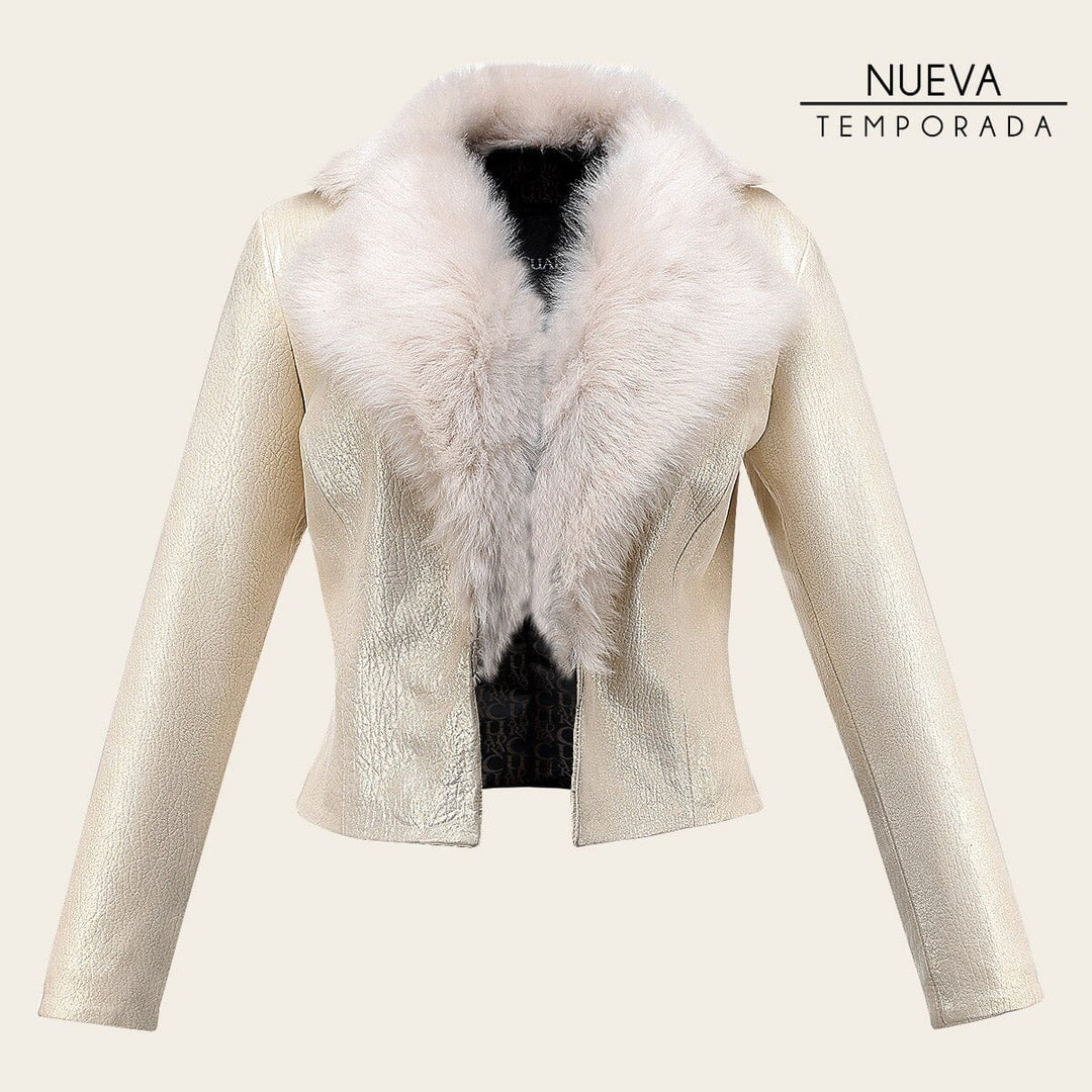 Chamarra en piel genuina de ovino para dama Chamarras 