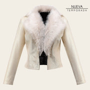 Chamarra en piel genuina de ovino para dama Chamarras 