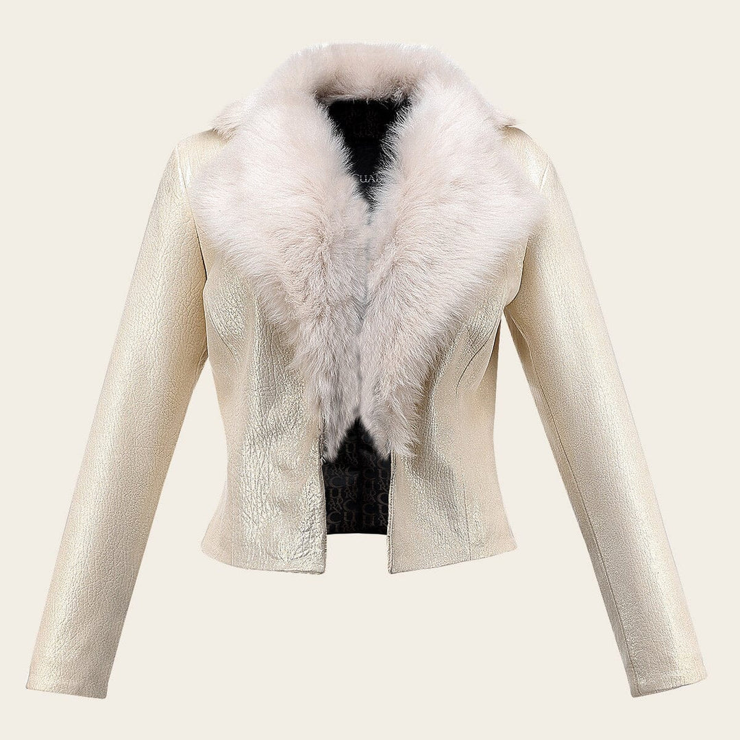 Chamarra en piel genuina de ovino para dama Chamarras 