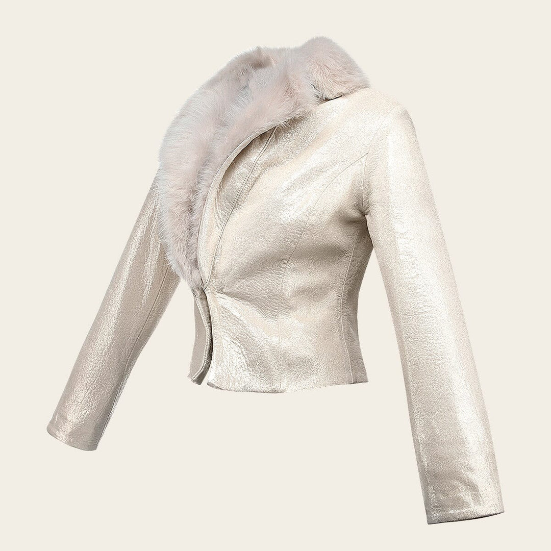 Chamarra en piel genuina de ovino para dama Chamarras 