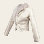 Chamarra en piel genuina de ovino para dama Chamarras 