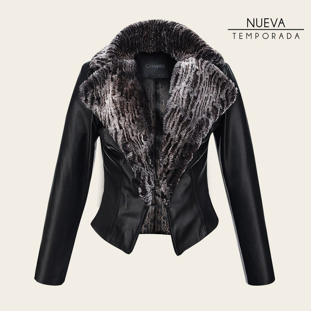 Chamarra en piel genuina de ovino para dama Chamarras 